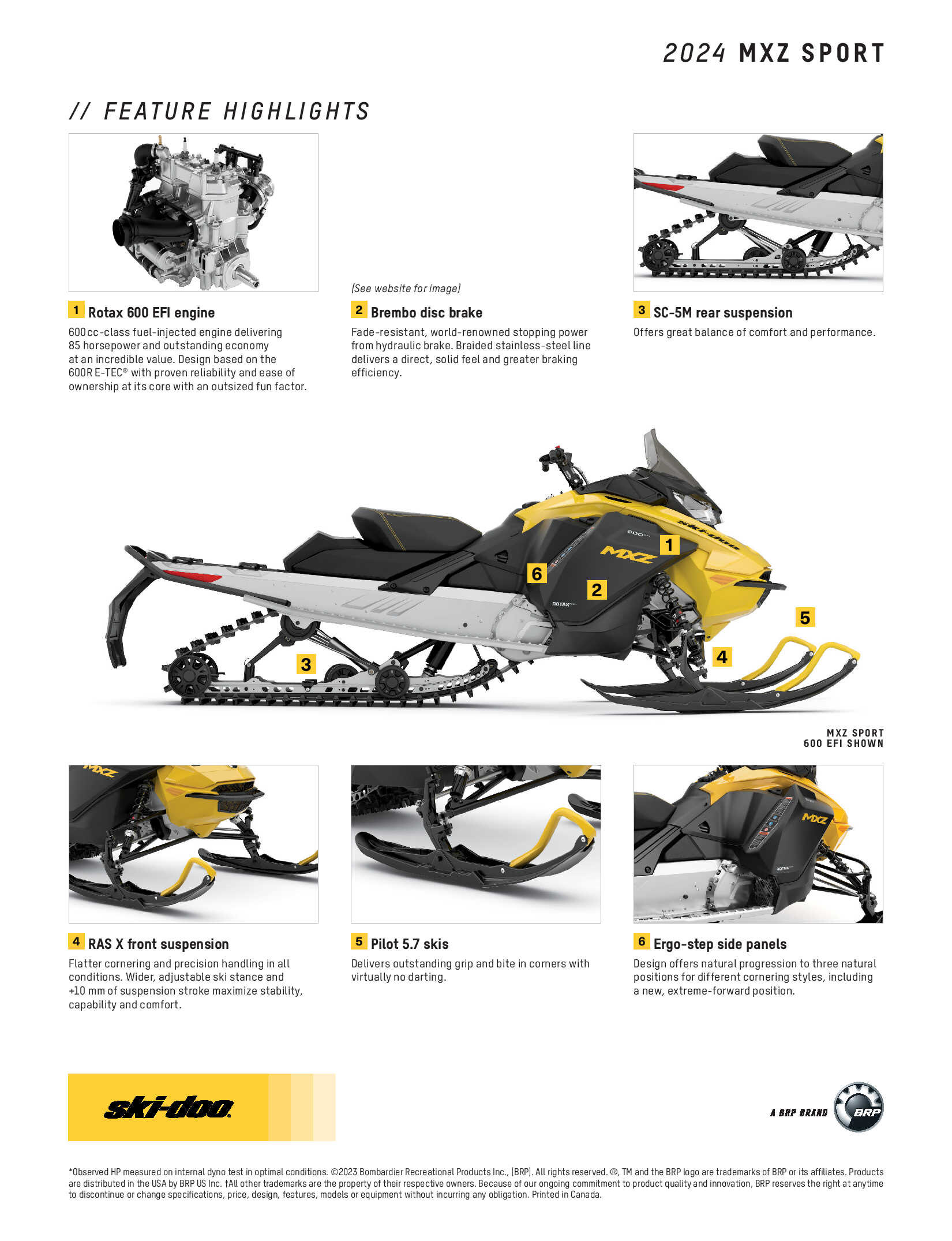 2024 Ski-Doo MXZ Sport Specs 2