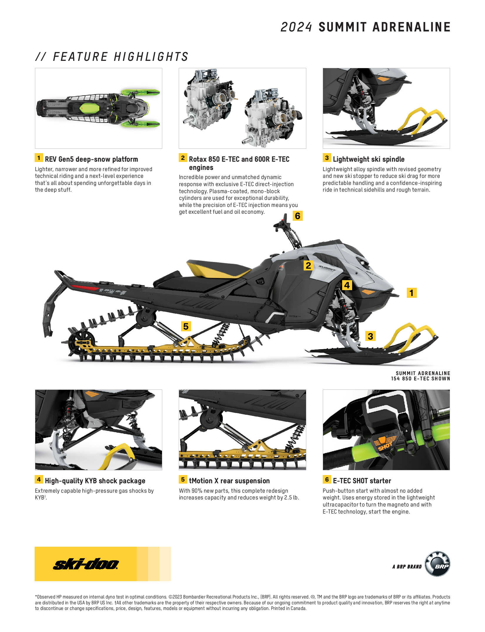 2024 Ski-doo Summit Adrenaline specs