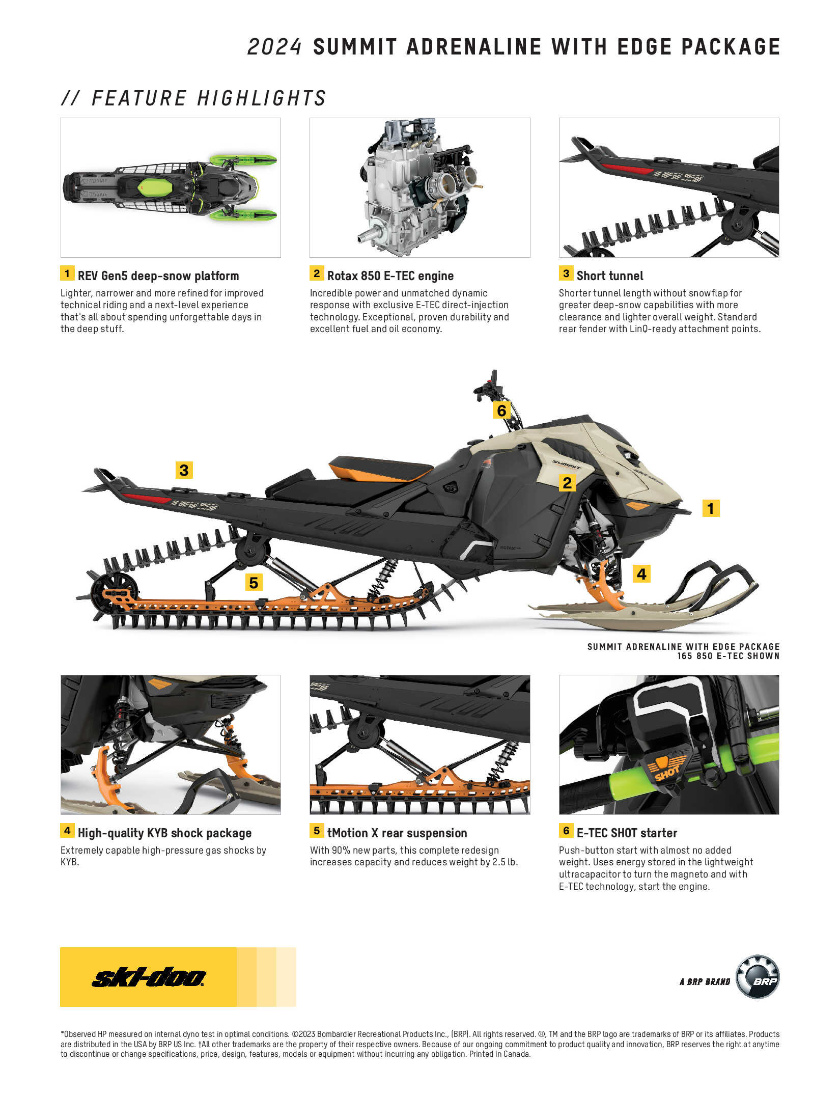 2024 Ski-Doo Summit Adrenaline Edge Specs 2