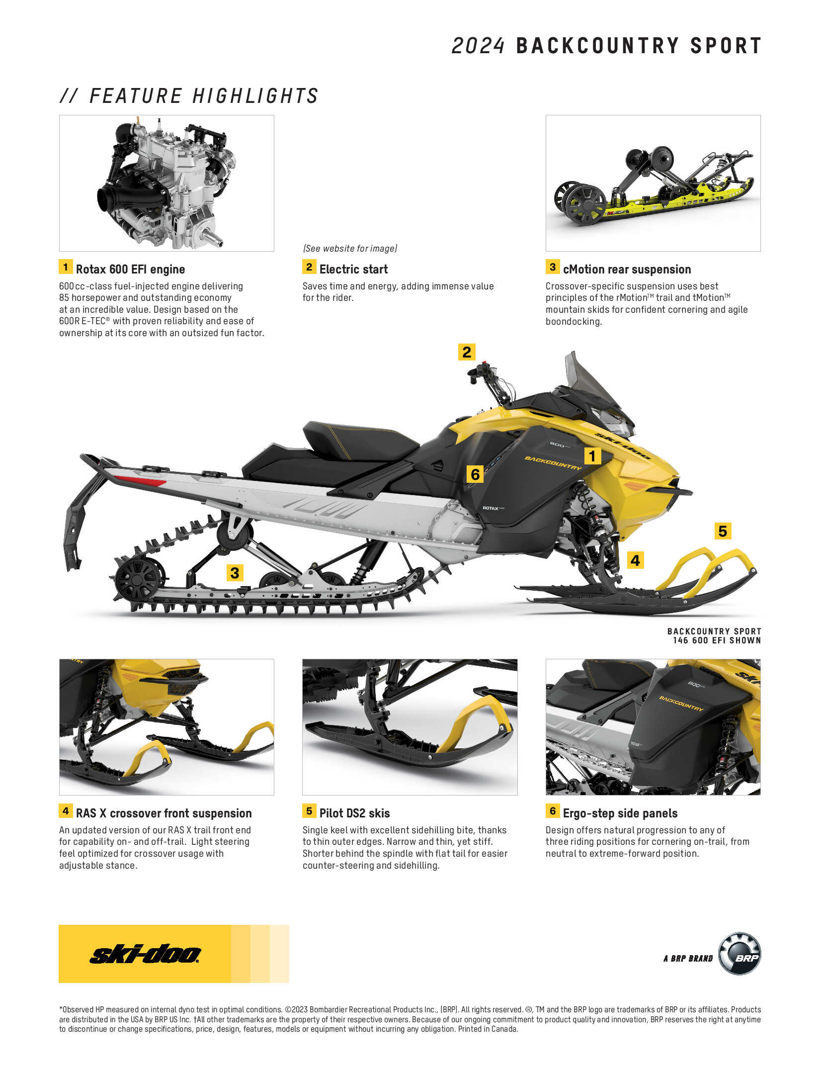 2024 Ski-Doo Backcountry Sport Specs 2