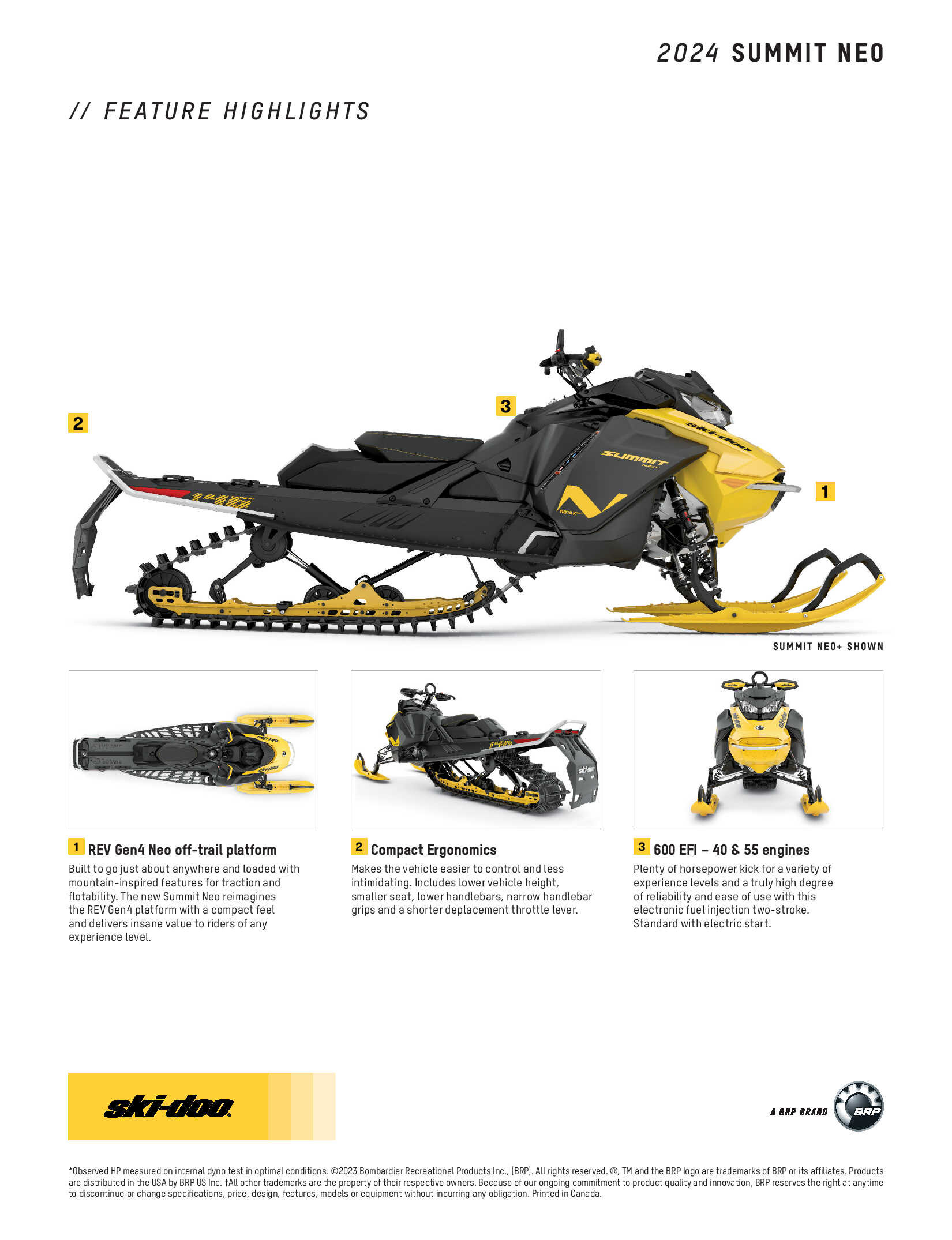 2024 Ski Doo Summit Neo Plus Specs 2